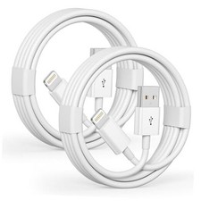 Car Carplay Cable, 2 Pack USB A to Lightning Cable 3FT, Apple MFi White