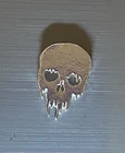 ⭐️1.5 grams .999 Fine Silver Hand Poured Melting Skull Bullion By Dinebag Dave