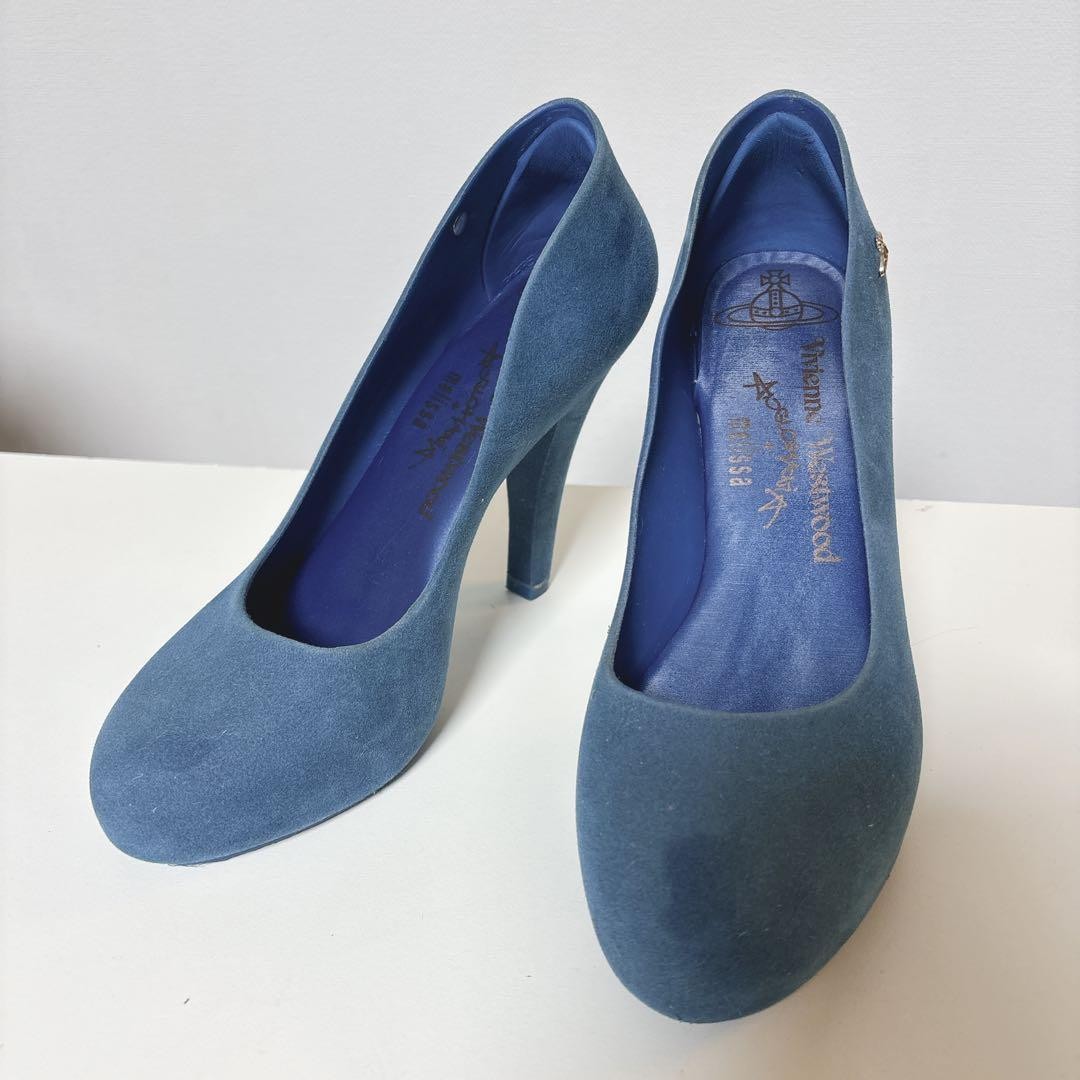 VivienneWestwood ANGLOMANIA＋melissa パンプス Rare Vivienne Westwood Anglomania Melissa Heel Pumps Navy US 6 | eBay