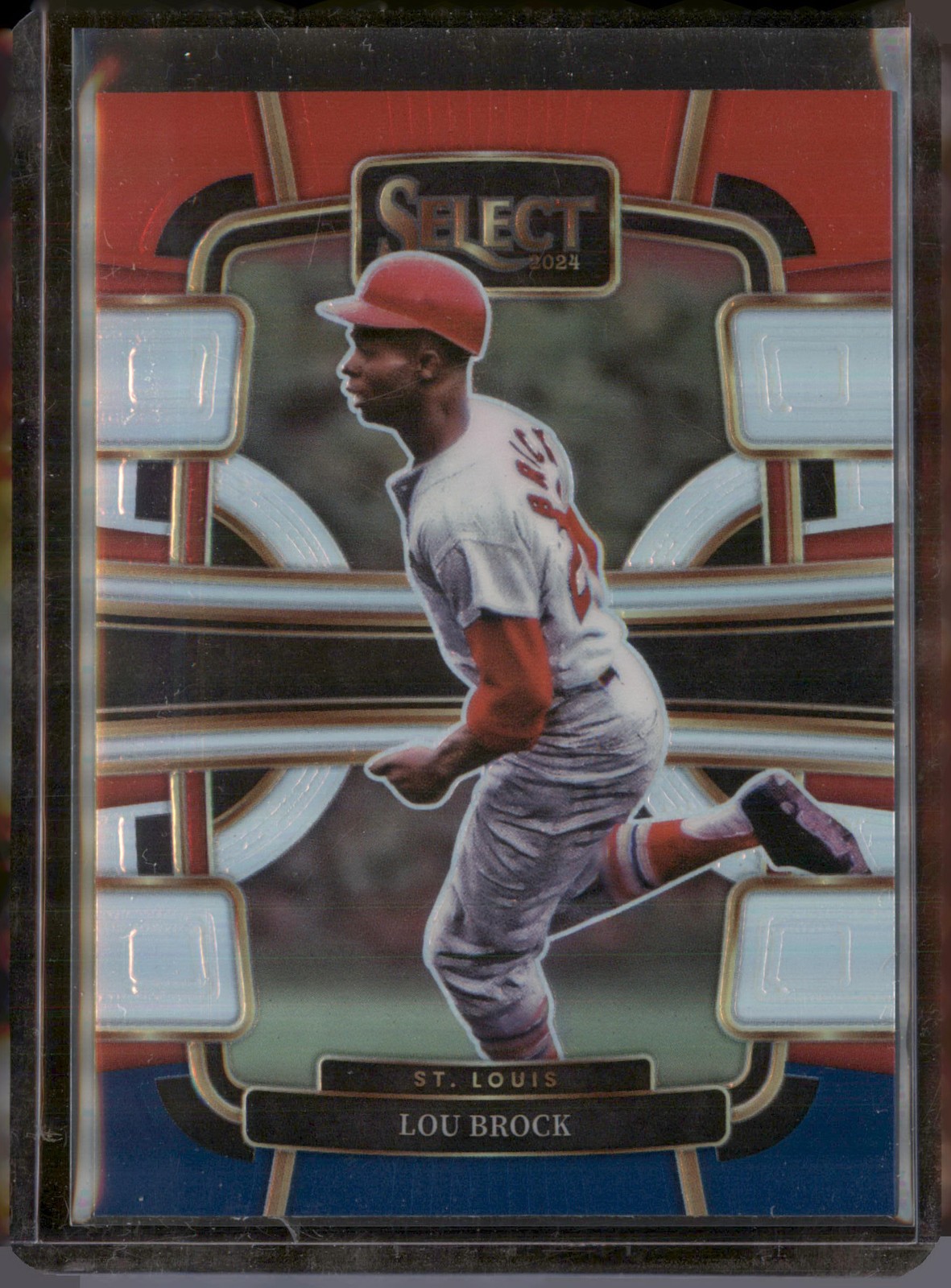 2024 Panini Select #85 Lou Brock Red and Blue Prizms