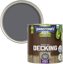Johnstone's Woodcare, Stain for Decking, Shaded Grey, 2.5L