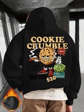 Men'S Hoodie - Cookie Crumble Graphic Pullover Sweatshirt, Loose Fit Hooded Swea