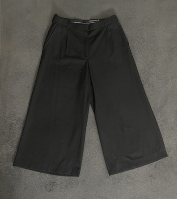 Alexander McQueen Long Pleated Black Wool  Shorts