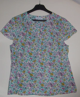 BEAU CHEMISIER MANCHES COURTES FLEURI KIMBERLEY TAILLE44 EN TB ETAT EN COTON - Photo 1/3