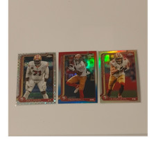 2025 Topps Chrome refractor 3 card lot 49ers Williams Pearsall Juszczyk