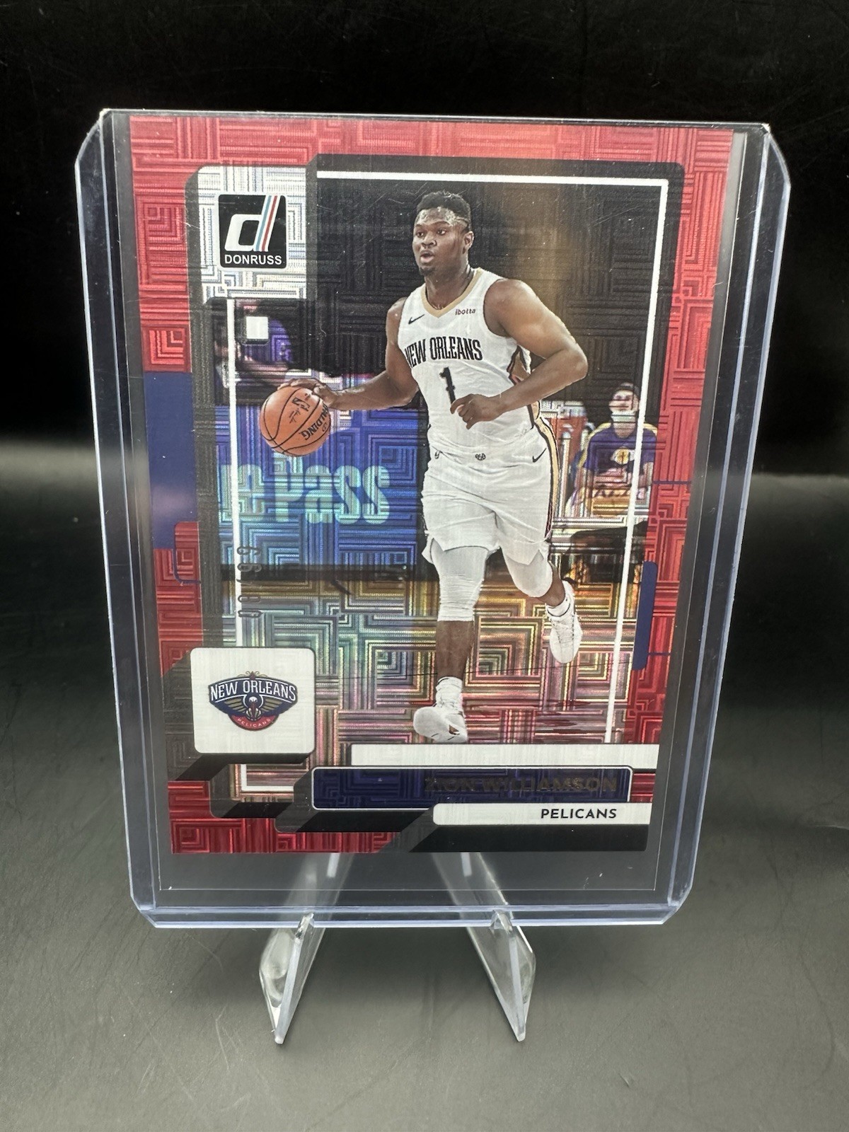 Zion Williamson 2022-23 Panini Donruss Choice Red Parallel #/99 Pelicans #164