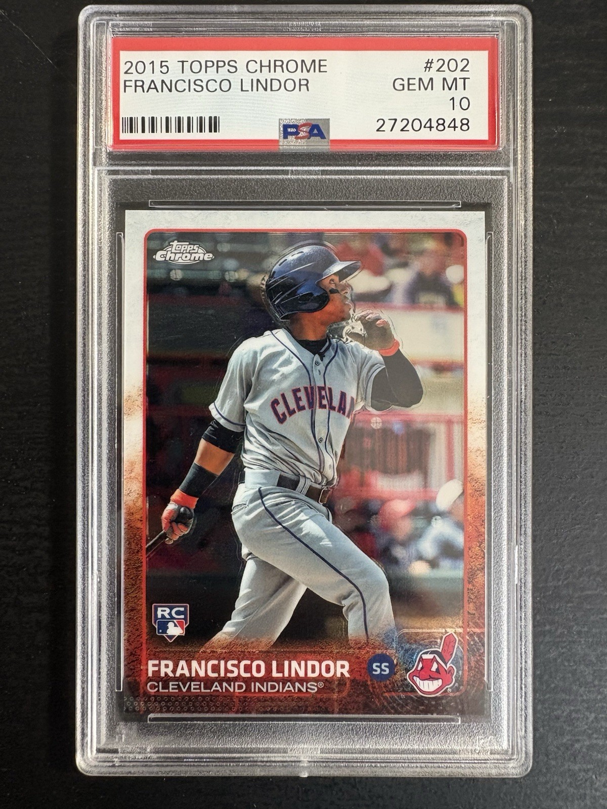 2015 Topps Chrome Francisco Lindor RC SP PSA 10!  Rookie Card #202 Short Print