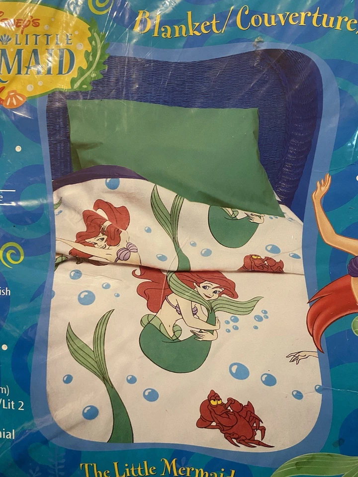 Винтажное одеяло 90-х Disney The Little Mermaid ЗАПЕЧАТАНО - Изображение 2 из 4