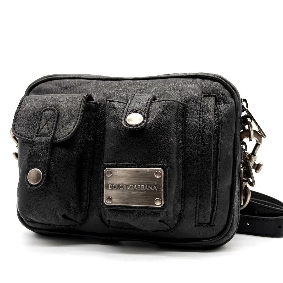 Sac Messenger Dolce&Gabbana Canvas Vert Militaire - Bon état - Taille Extra Large