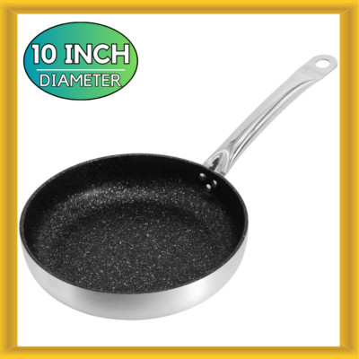Korkmaz Gastro 10 Inch Professional Series Tava and Frypan in Brushed Silver