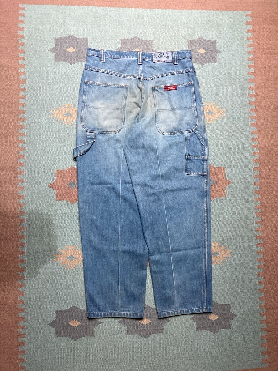 Vintage y2k baggy jeans platinum fubu carpenter wide leg Vintage y2k baggy jeans platinum fubu carpenter wide leg