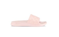 MICHAEL Michael Kors Women's Finnie Logo Smokey Rose Pink Slides Slippers 8M