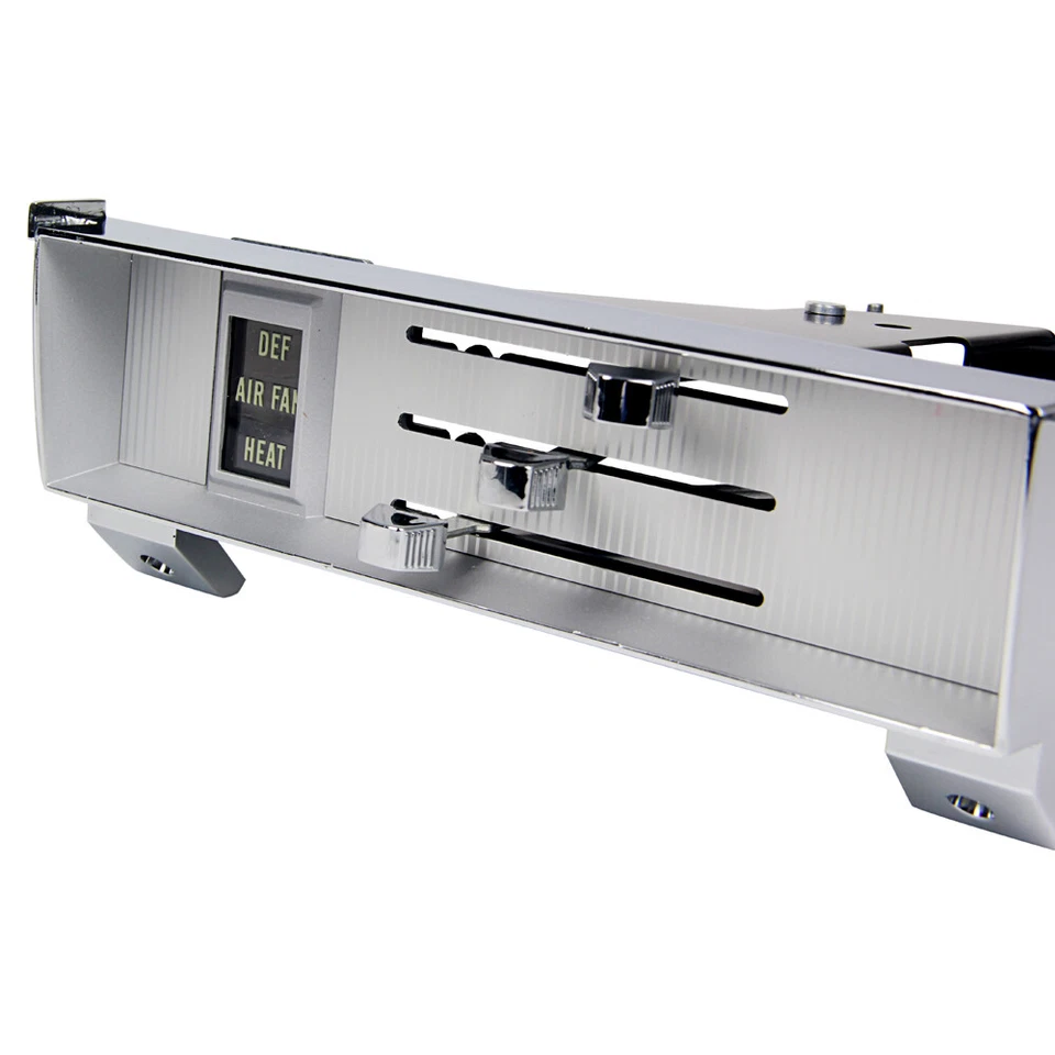 Conjunto de painel de controle aquecedor Old Air Products cromado Chevrolet C10 1967-1972 - Imagem 3 de 4