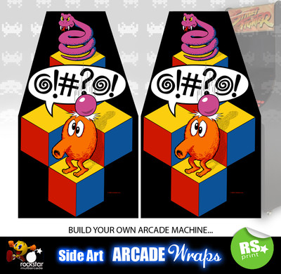 Q Bert Arcade Seite Kunstwerk Panel Aufkleber Grafik/laminiert alle Größen