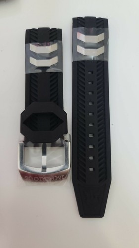 Invicta Imperious Poly Rubber Stainless Steel Watch Bracelet Band