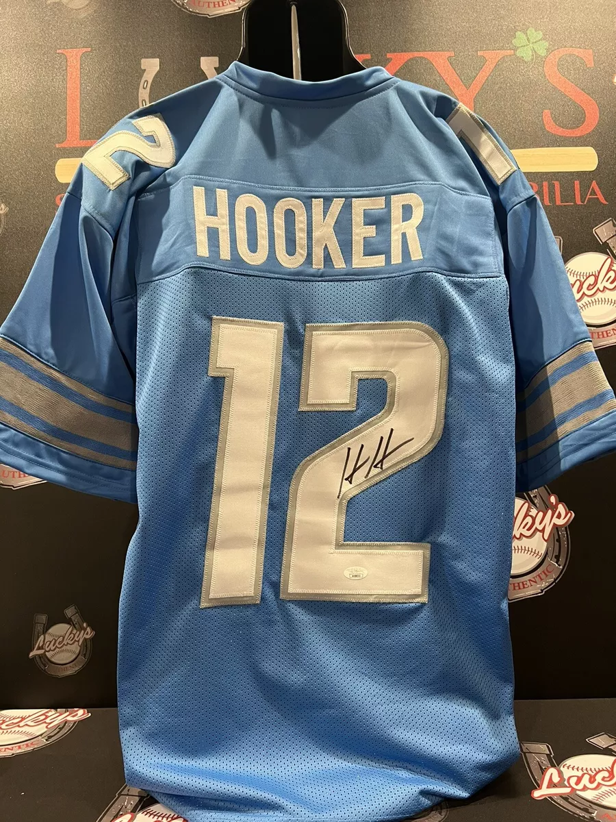 Hendon Hooker Signed Autographed Auto Custom Detroit Lions Blue Jersey JSA  COA