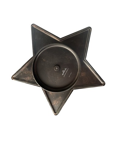 Hallmark 2 Tier Metal Star Shaped Serving Tiered Tray Bronze/Black Finish - Picture 5 of 5