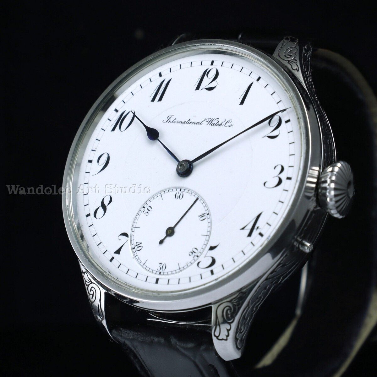 Vintage Mens Wristwatch Stainless Steel International Watch Co IWC 1910 Movement