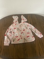 Carters Christmas Santa Pink Footed Pajamas