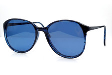 Vintage Kenmark Pegasus Marble Blue Oval Sunglasses Hong Kong W/NEW LENSES
