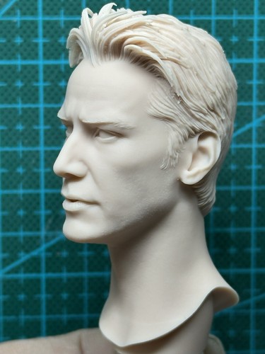 1/6 Unpainted Keanu Reeves Head Carving Model Toys Fit 12inches Action Figure - Picture 11 of 13