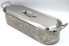 Inox 18/C Stainless Steel Fish Poacher Steamer Roaster Baking Pan 3pcs Italy