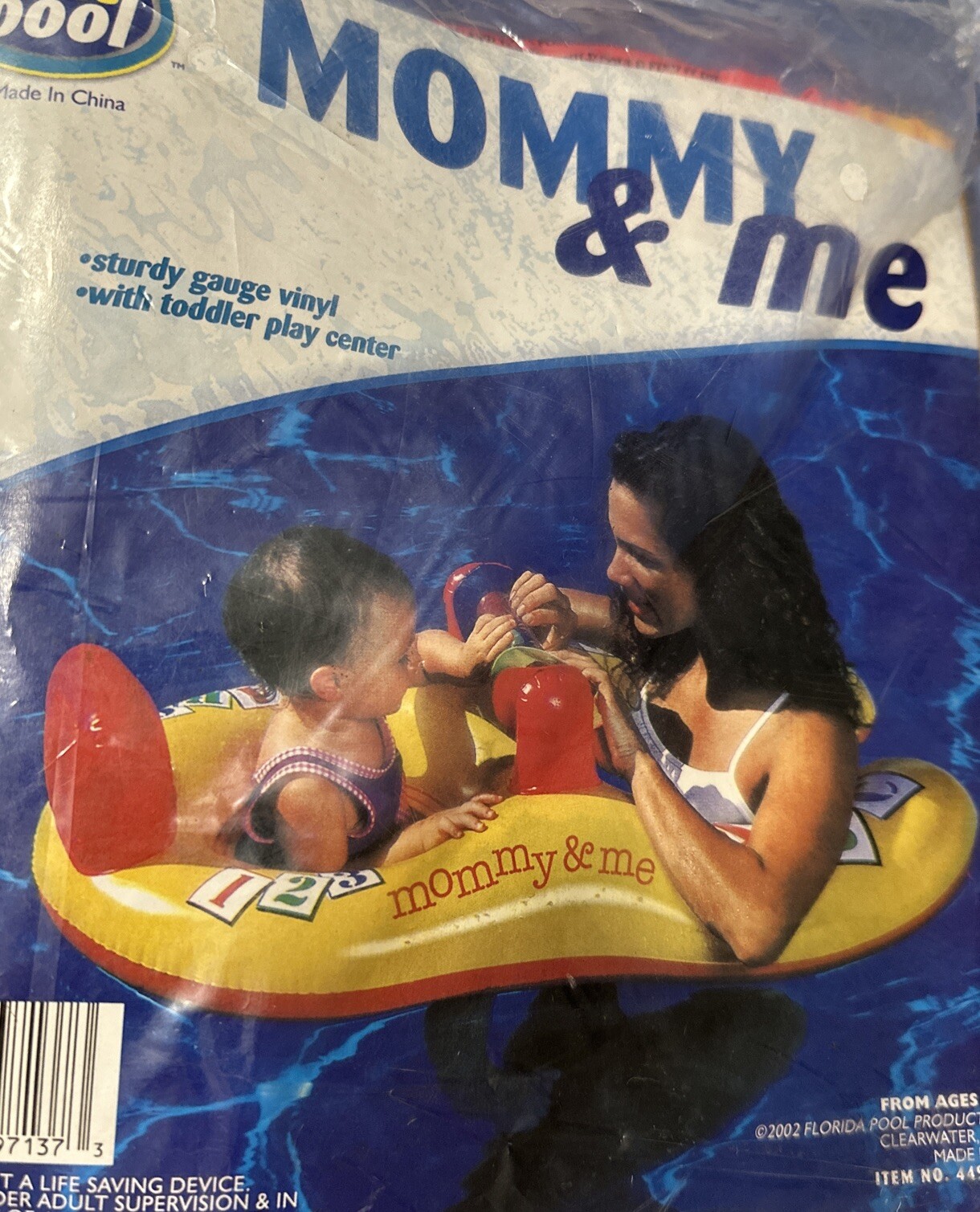 Florida Pool Products Mommy & Me Toddler Pool Float NOS NIP VTG 2002 Age 1-2 NEW