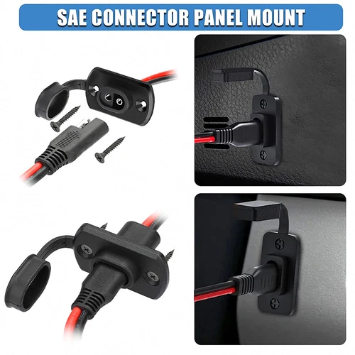 1FT 12AWG SAE Power Socket Sidewall Port To SAE Quick Connector Extension Cable - Picture 12 of 20