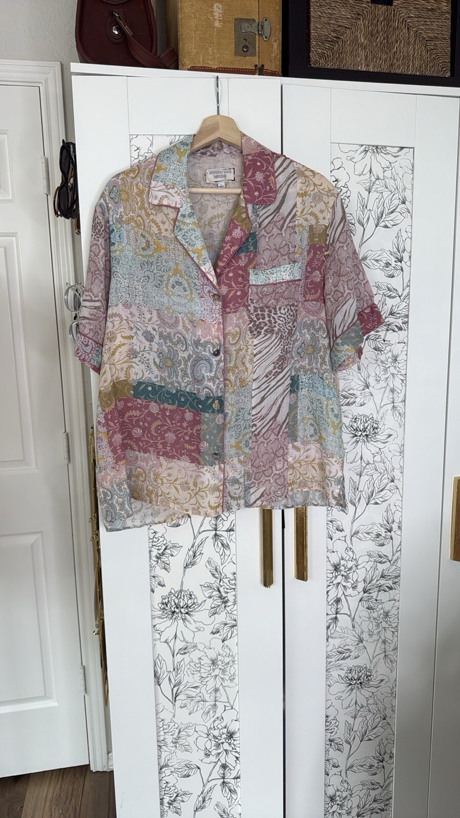 Johnny Was Mersaille Garden Patchwork Button Down… - image 9