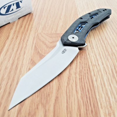 Zero Tolerance Folding Pocket Knife 3.5'' CPM-20CV Blade Carbon Fiber Handle 0762