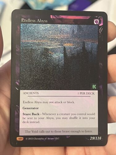 Chronicles of Arcane TCG - KICKSTARTER Endless Abyss HOLO NM - Picture 1 of 2