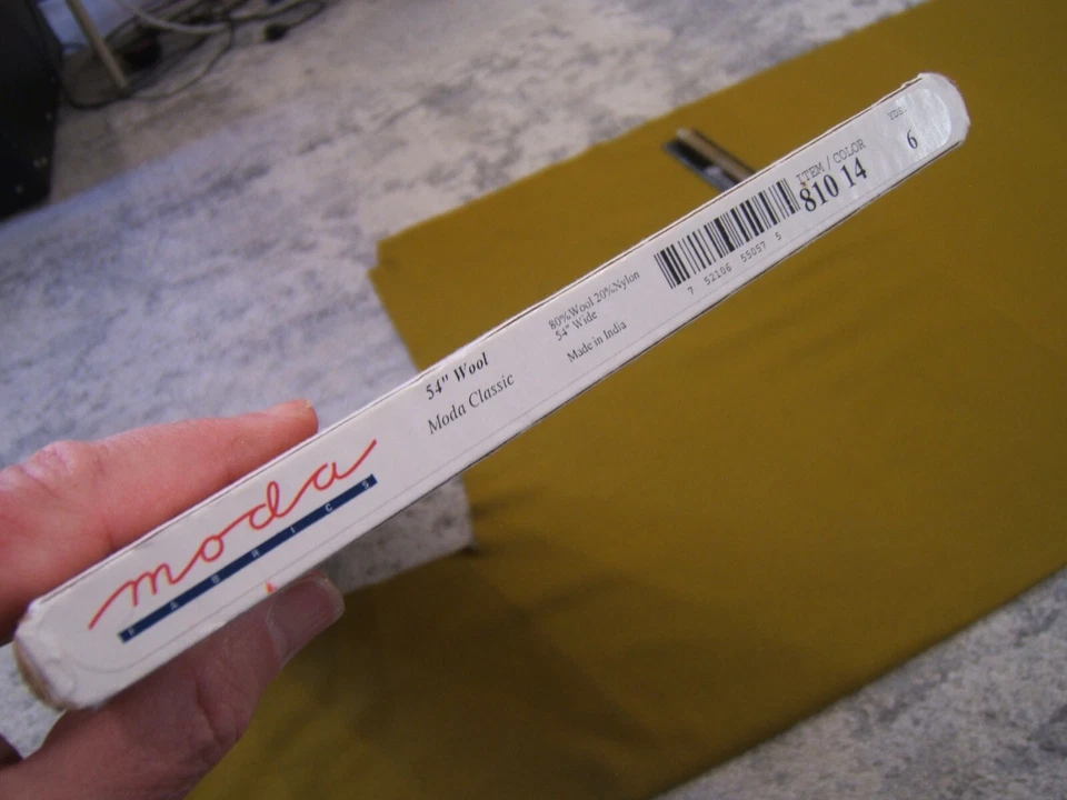 ¿Ocre hervido vintage nuevo stock antiguo? 80% Lana 20% Nylon Tela Yardage 1 yarda +13" Foto 4 de 4