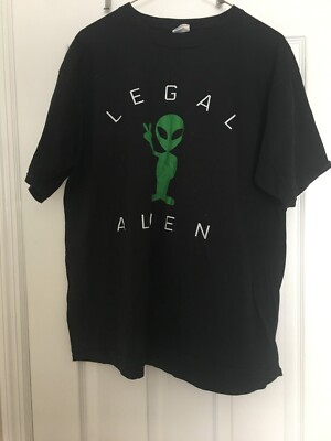 Legal Alien T-Shirt Heavy Cotton Size XL Black
