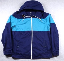 Gap Jacket Windbreaker Mens Large Hooded Casual Golf Outdoor Y2K Nautical Retro