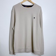 NWT Izod Men Advantage Performance Stretch Fleece Crewneck Pullover Oatmeal XLT