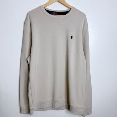 NWT Izod Men Advantage Performance Stretch Fleece Crewneck Pullover Oatmeal XLT