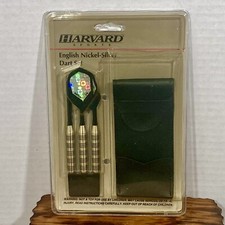 Harvard Sports English Nickel-Silver Dart Set 3 Darts in Storage Wallet Sealed