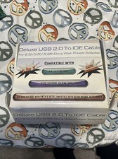 Deluxe USB 2.0 to IDE Cable For 2.5"/3.5"/5.25" Drive with Power Adapter