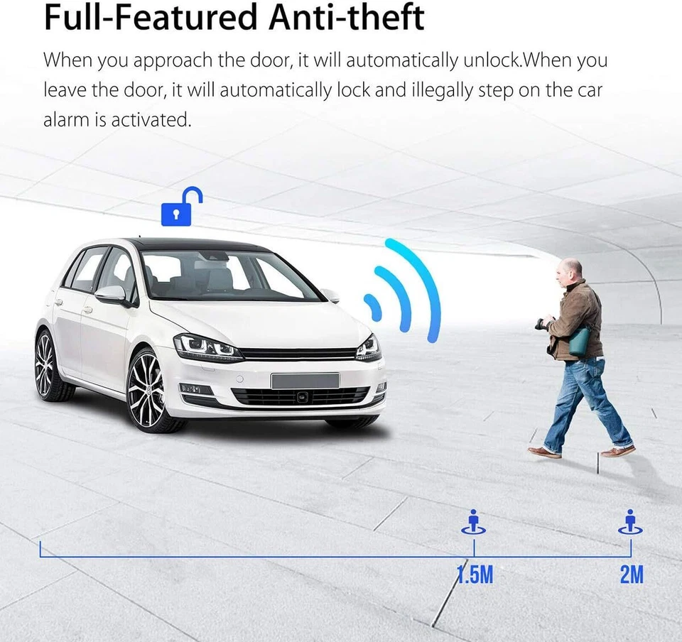 Sistema de alarma de arranque de motor de entrada sin llave universal para automóvil de 12 V O4H2 Foto 4 de 4