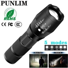T6 90000LM Zoom Flashlight Torch Waterproof 5 Modes Lamp Camping Cycling