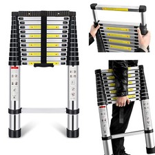 5,1m Teleskopleiter, leichte Aluminium-Verlängerungsleiter Tragbar Ausziehleiter