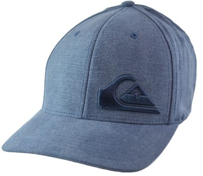 Quiksilver Surf Style Final Wave Logo Blue Flex FIt Hat