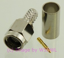 SMA Male Coax Connector Crimp RG-142 2-PK - by W5SWL