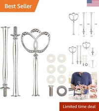 Heavy-Duty Metal Cake Stand - 14 3-Tier Elegant Display for Every Celebration