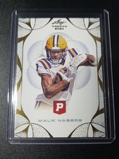 Malik Nabers - Leaf Trinity Pristine Football...