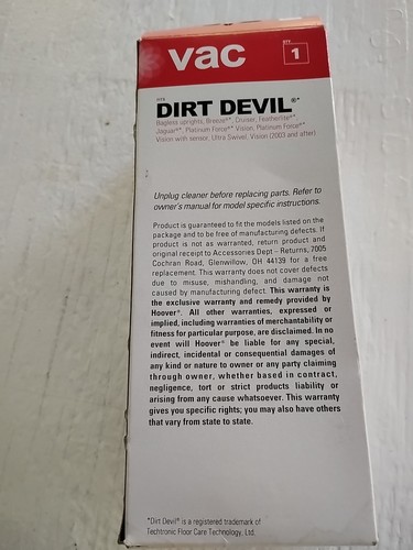 NUEVO ~ Dirt Devil Vacío Hepa FILTRO F1 ~ Genuino - Imagen 3 de 5
