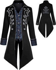 Halloween Medieval Clothing Men'S Costumes Steampunk Tailcoat Jacket