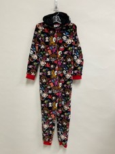SIZE 9/10 Black/Multi Harry Potter Hooded Fleece Boy's Pajamas