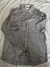 Van Heusen Wrinkle Free Grey Long Sleeve Dress Shirt Men s 17 Pre Owned