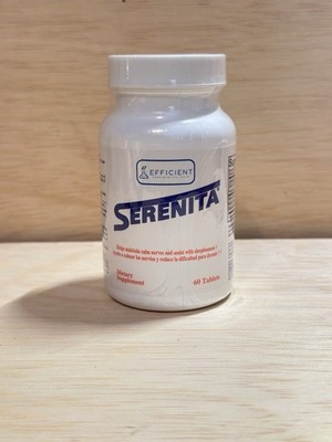 Efficient Serenita Dietary Supplement 60 Tablets Exp 7/28- Sealed